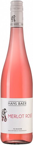 Вино Hans Baer Merlot Rose Weinkellerei Hechtsheim 2020