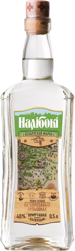 Водка особая Налибоки на березовых почках 0,5л.