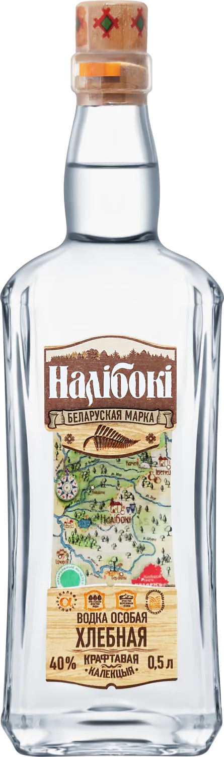 Водка особая Налибоки хлебная 0,5л.